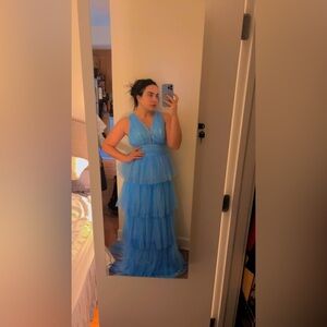 Elegant Blue Maxi Dress